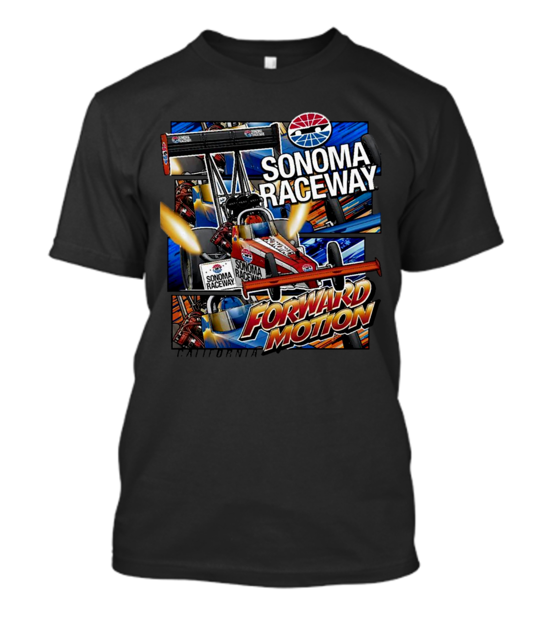 Sonoma Raceway Forward Motion California Racing T-Shirt
