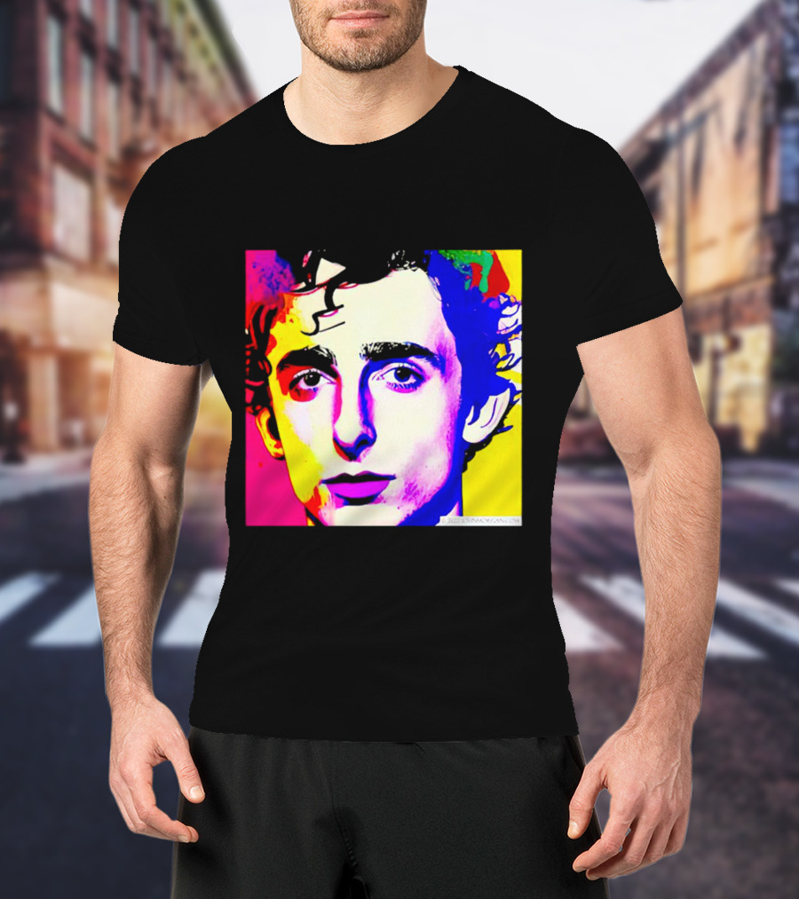Timothee Chalamet Pop Art Portrait Multicolored Andy Warhol T-Shirt