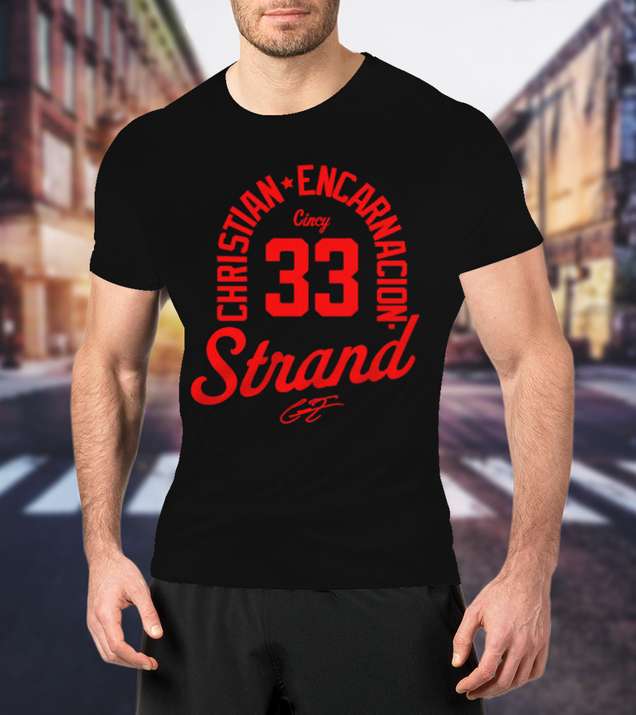 Christian Encarnacion Strand 33 Cincy Reds T-Shirt
