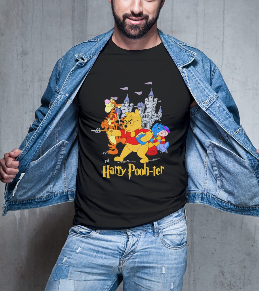 Winnie-the-Pooh Harry Pooh-ter Wizarding Wonders With Tigger And Eeyore In Castle Adventure T-Shirt