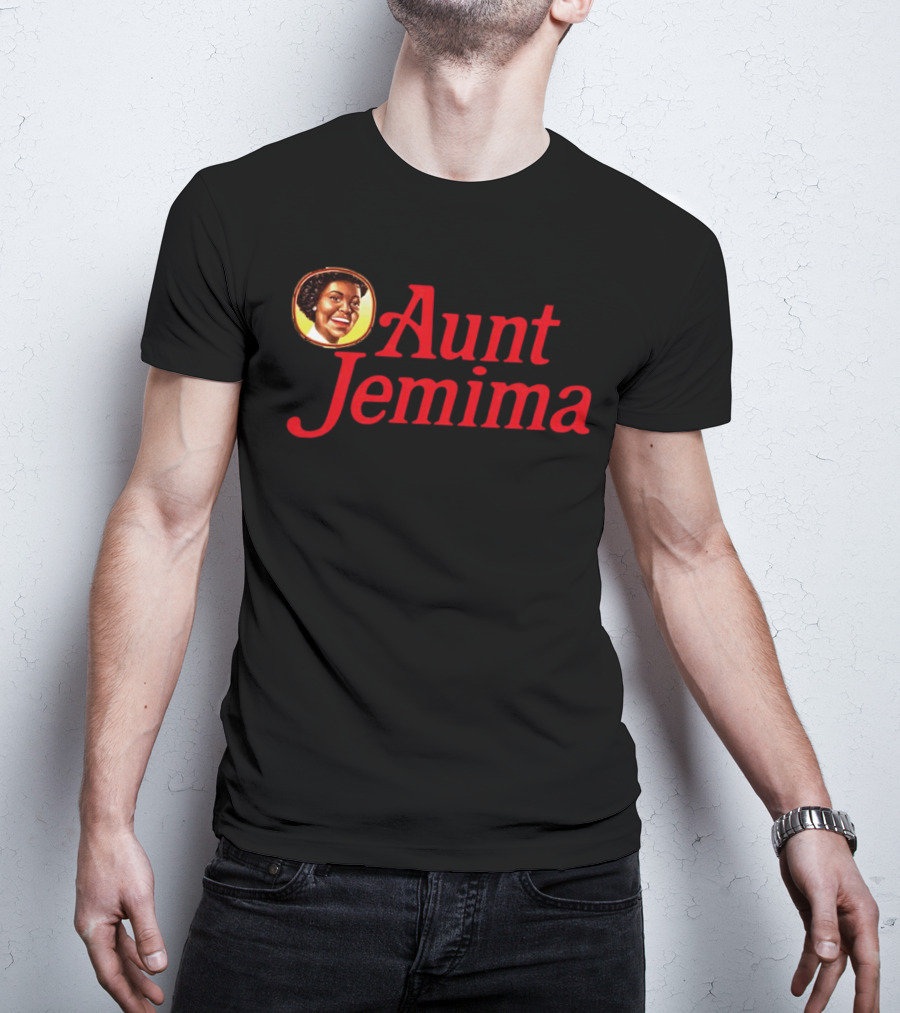Aunt Jemima Retro Logo Red Text ón T-Shirt