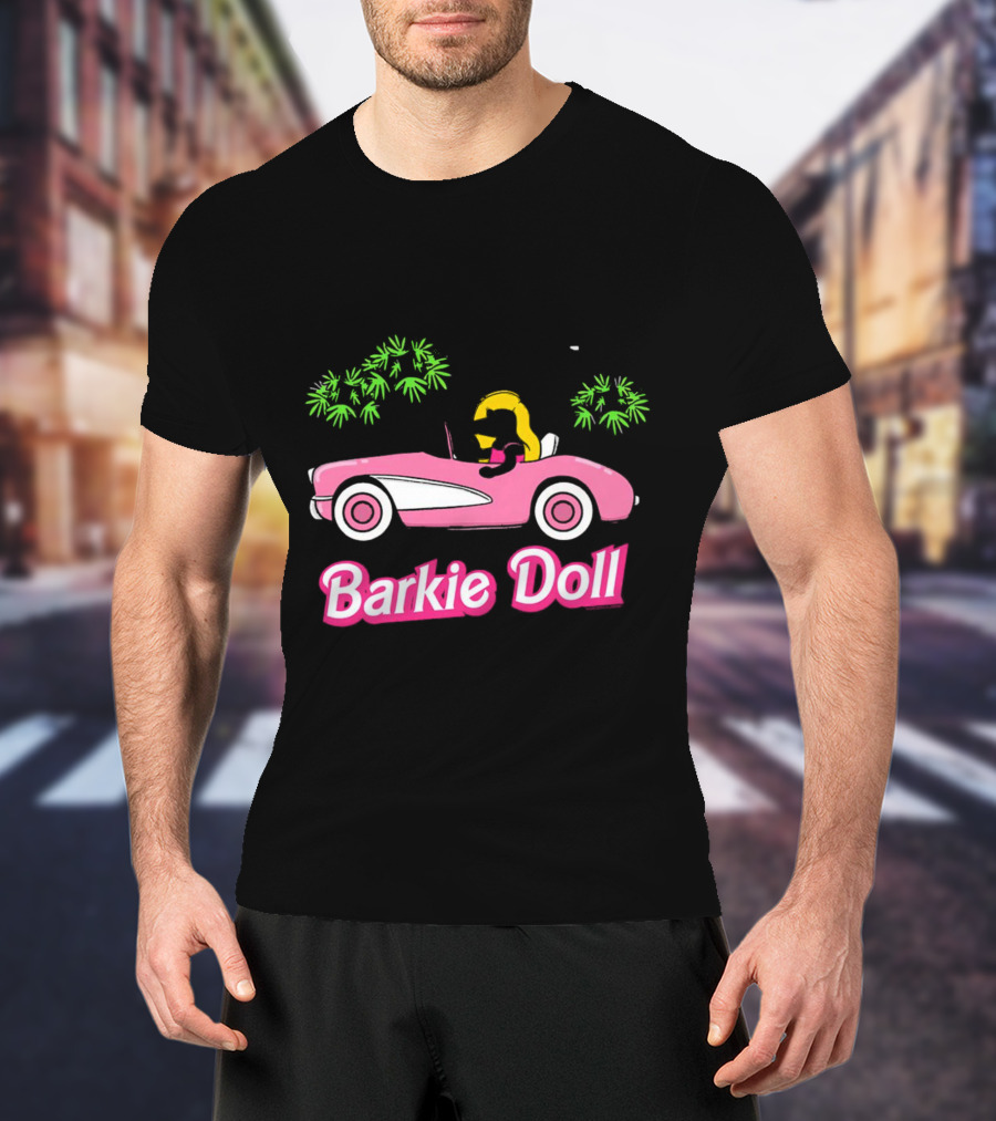Barkie Doll Convertible Car Blonde Driver T-Shirt