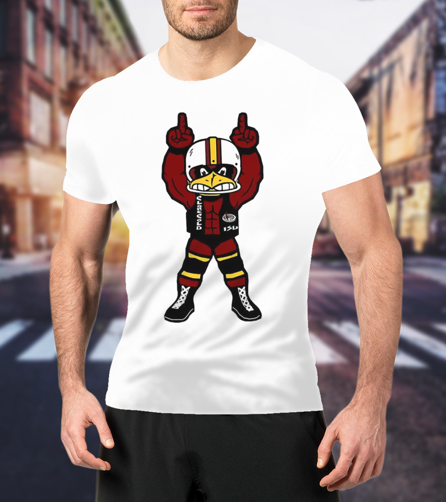 ISU Cyclones Strong Mascot Character With Champion Gesture T-Shirt