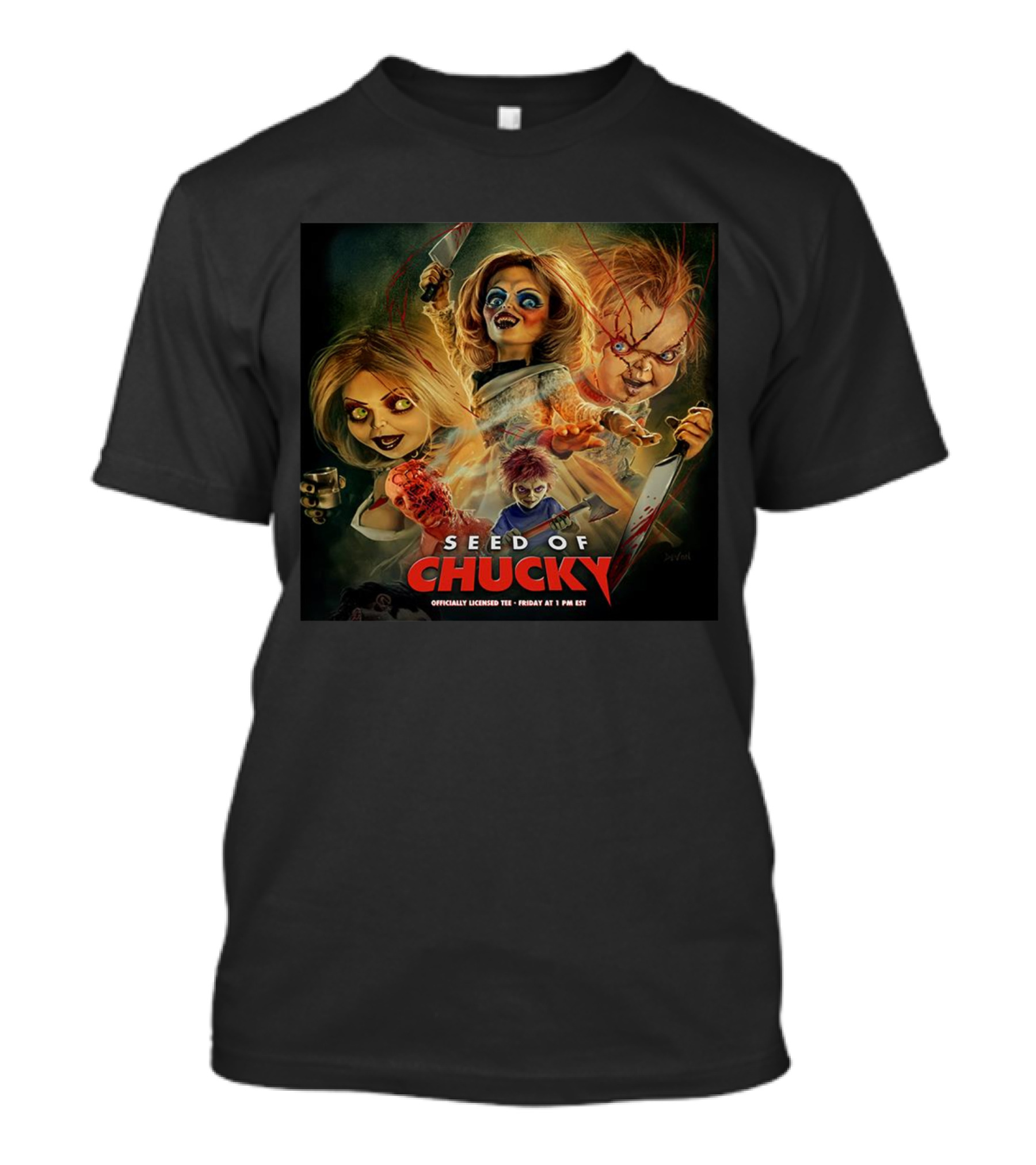 Seed Of Chucky Officially Licensed Tee Featuring Iconic Horror Characters T-Shirt