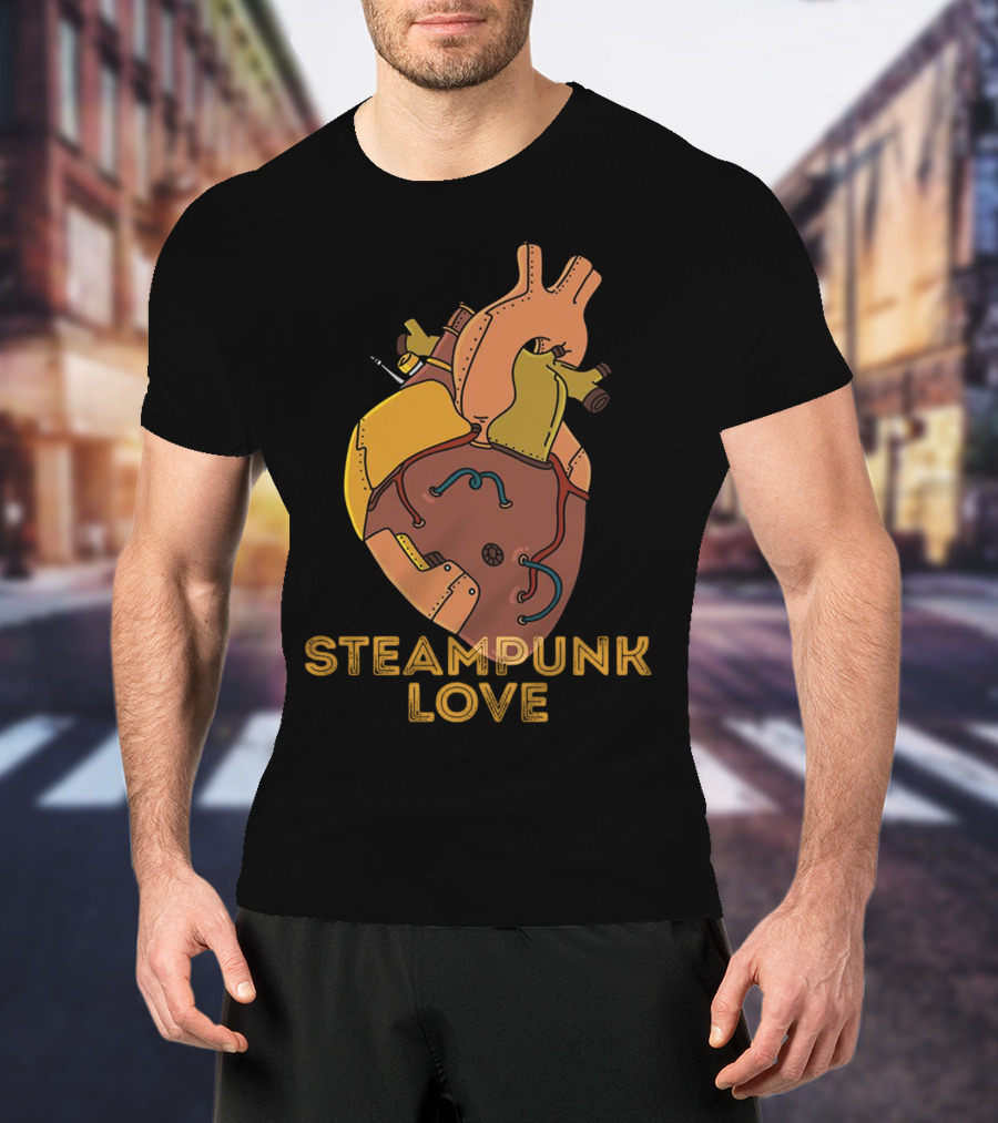 STEAMPUNK LOVE Mechanical Heart T-Shirt