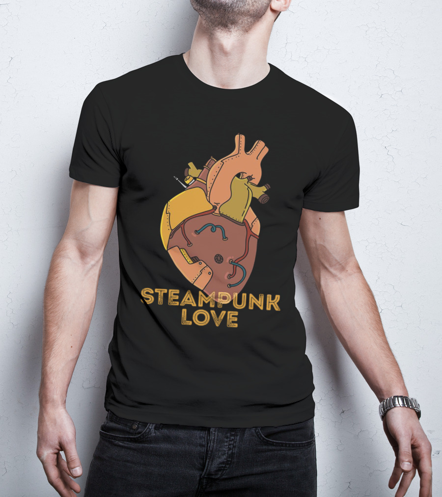 STEAMPUNK LOVE Mechanical Heart T-Shirt