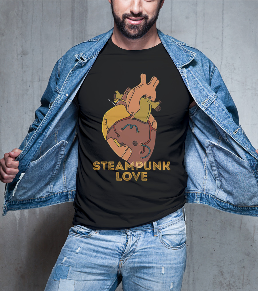 STEAMPUNK LOVE Mechanical Heart T-Shirt