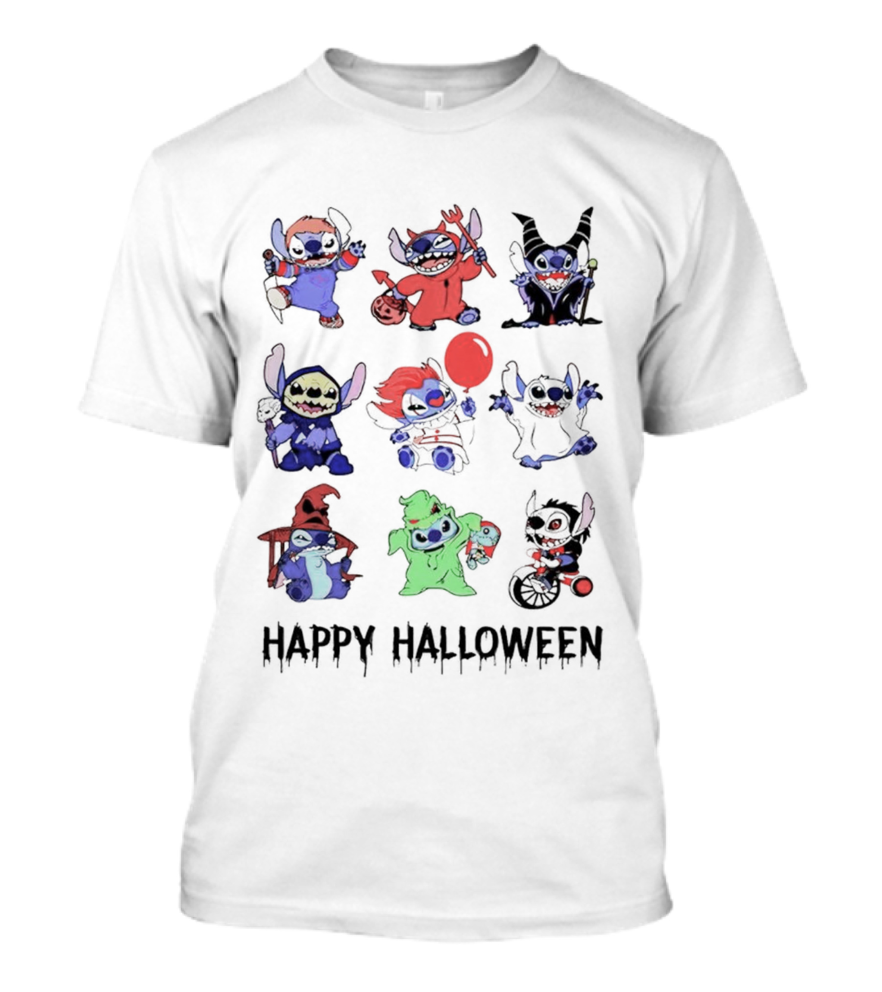 Stitch Happy Halloween Horror Costumes Collection T-Shirt