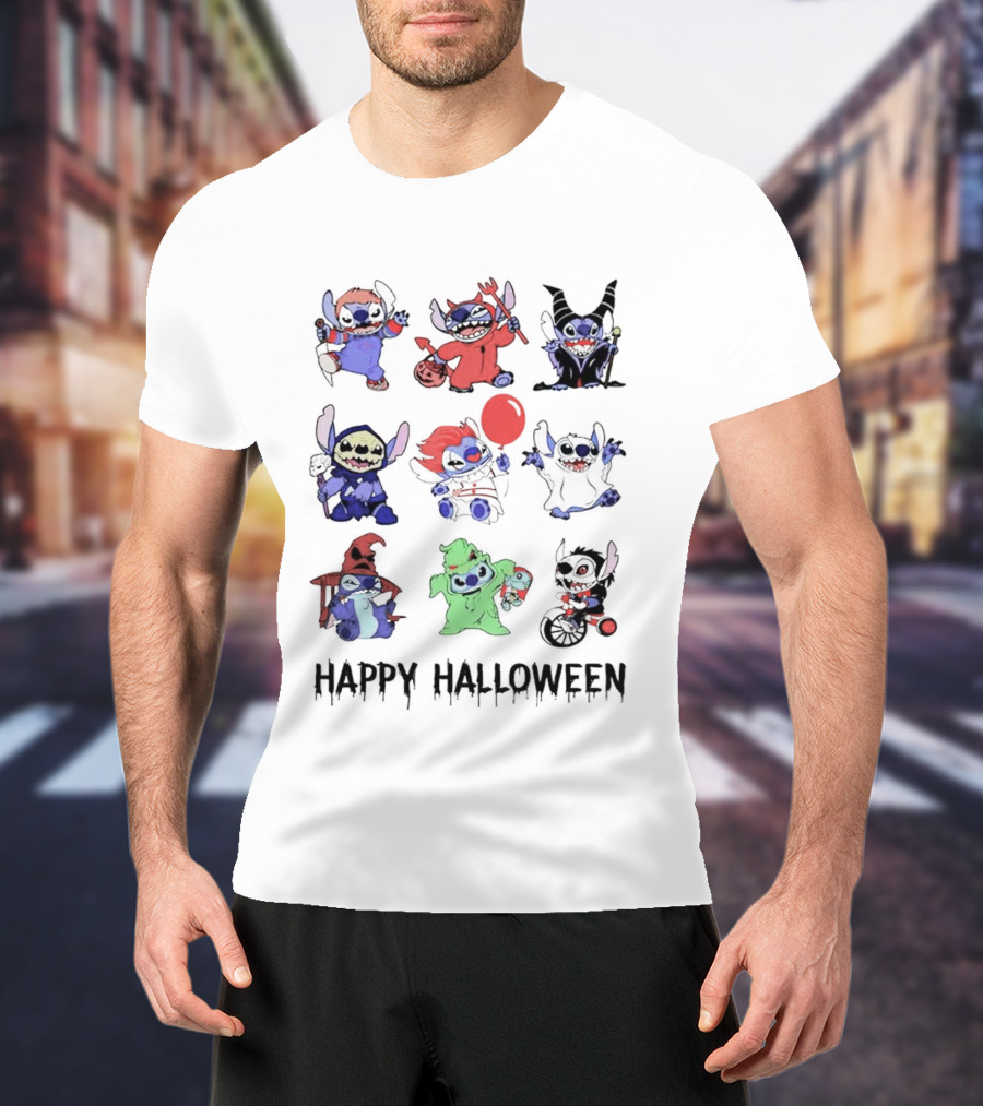 Stitch Happy Halloween Horror Costumes Collection T-Shirt