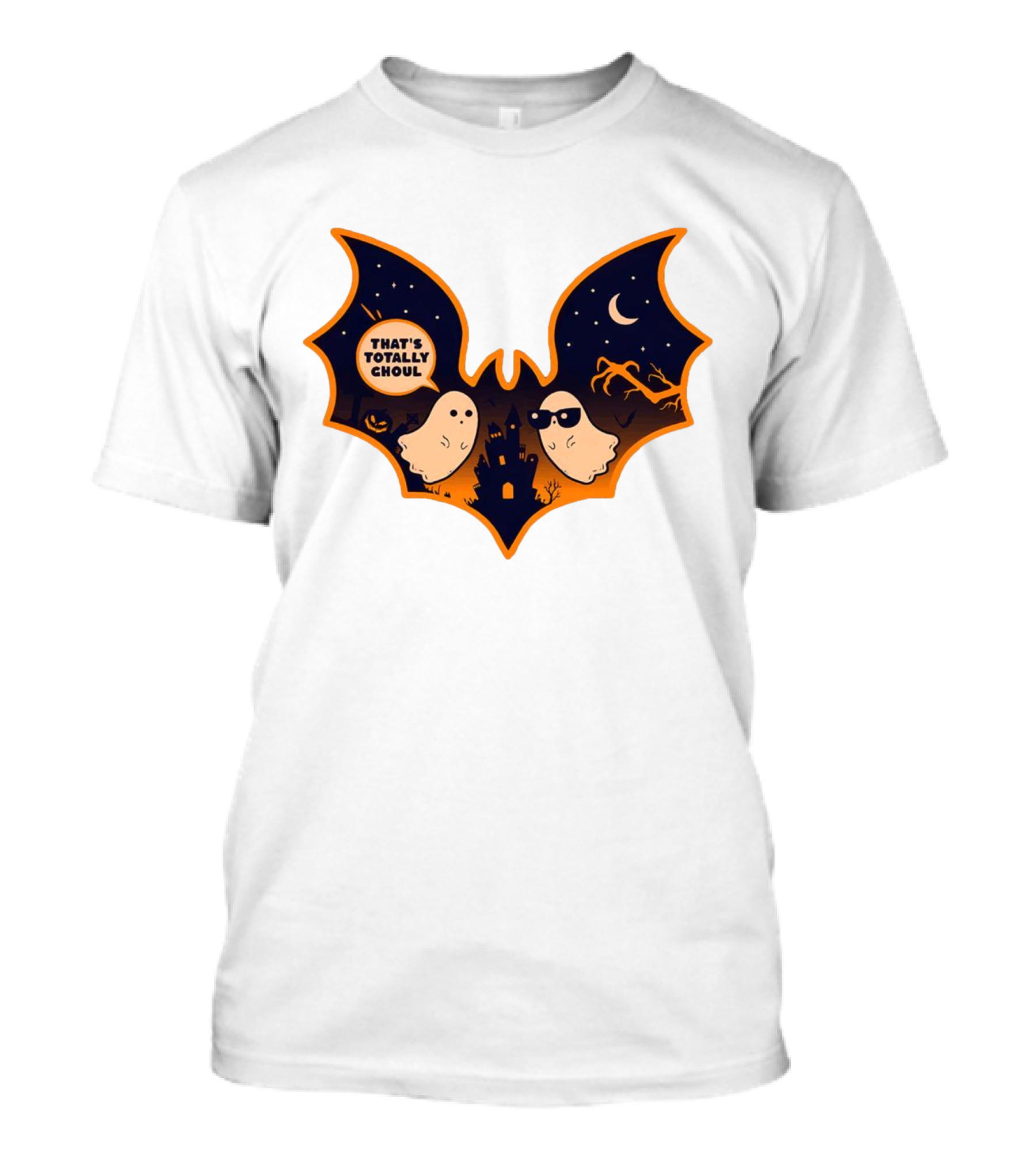 That's Totally Choul Ghosts In Bat Shape With Haunted Castle And Moon T-Shirt