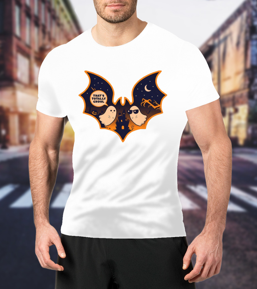 That's Totally Choul Ghosts In Bat Shape With Haunted Castle And Moon T-Shirt