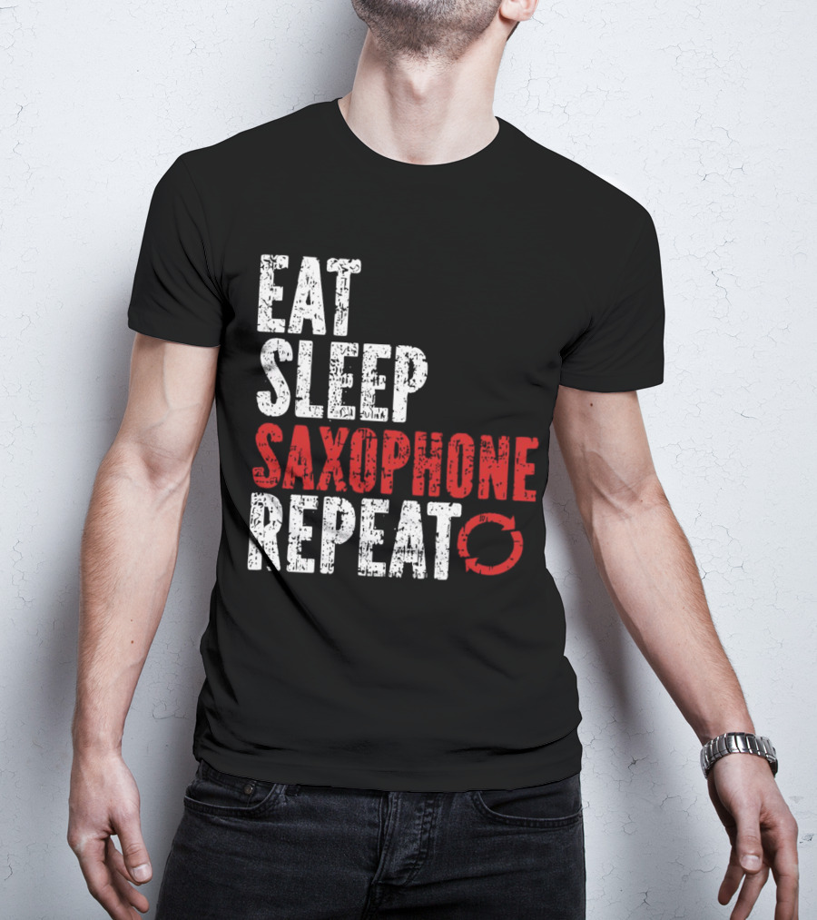 Eat Sleep Saxophone Repeat Halloween T-Shirt