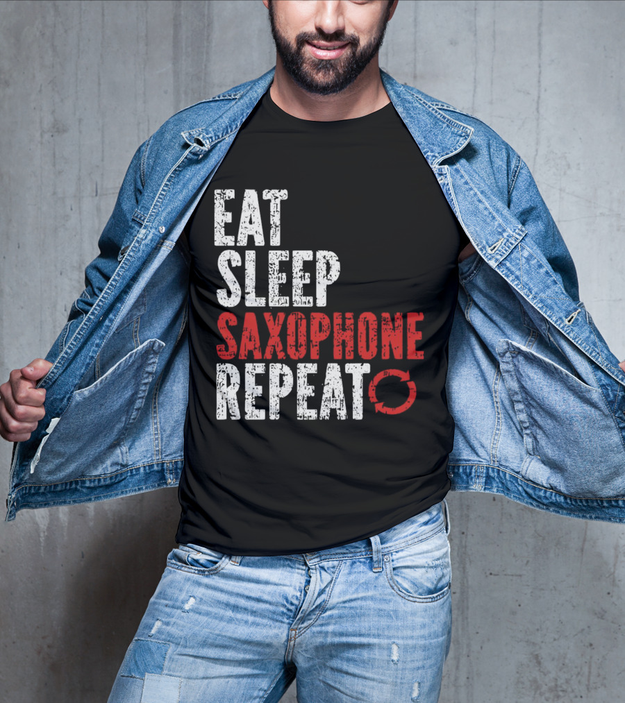 Eat Sleep Saxophone Repeat Halloween T-Shirt