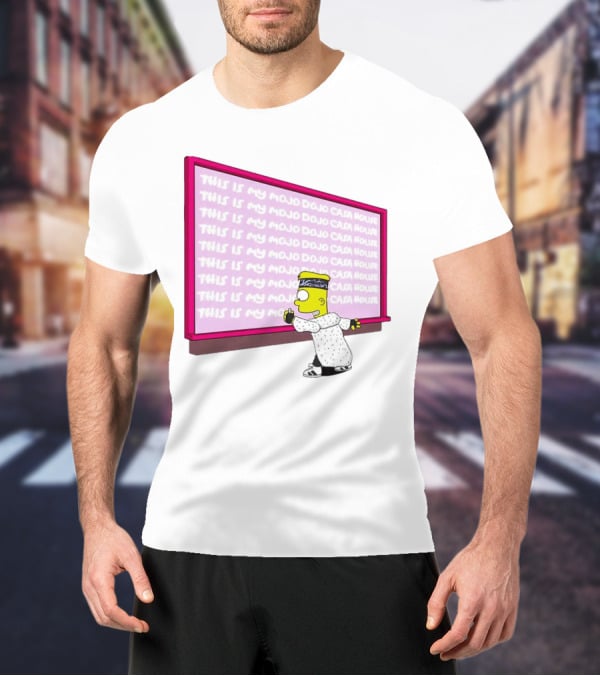 The Simpsons This Is My Mojo Dojo Casa House Bart Simpson Chalkboard Scene T-Shirt