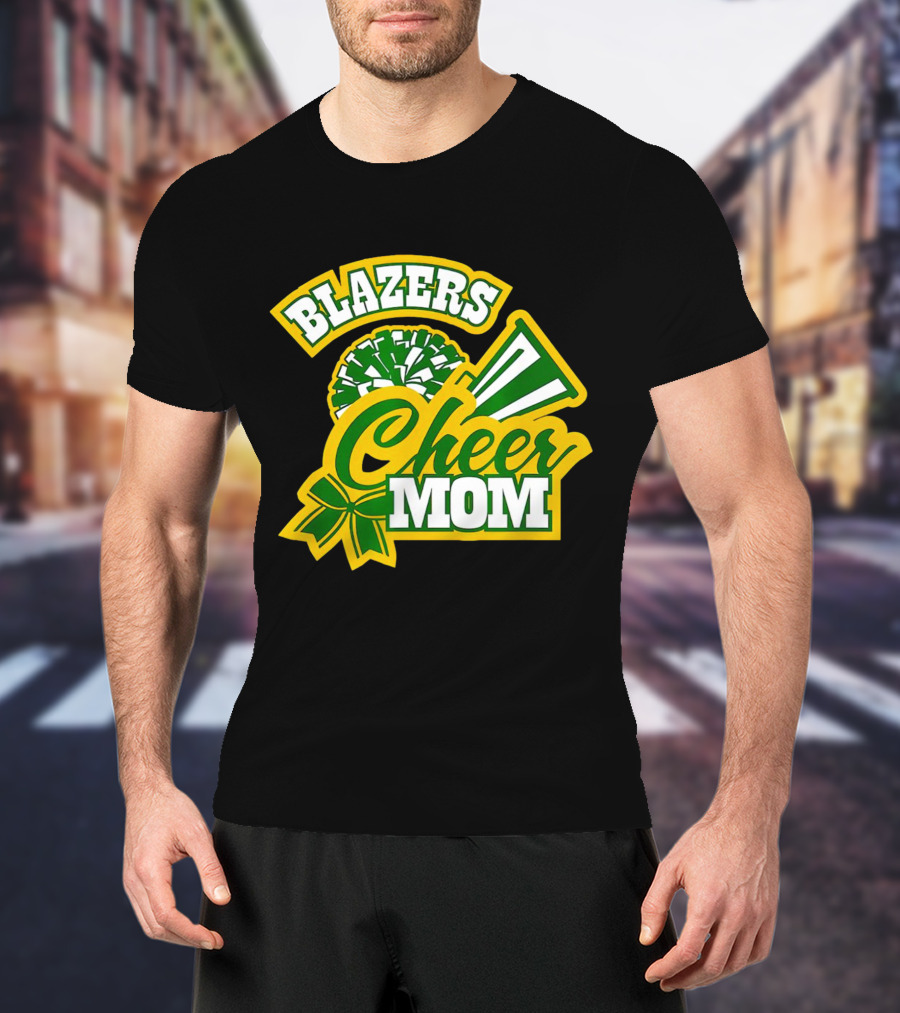 Blazers Cheer Mom Pom Pom And Megaphone Enthusiast T-Shirt