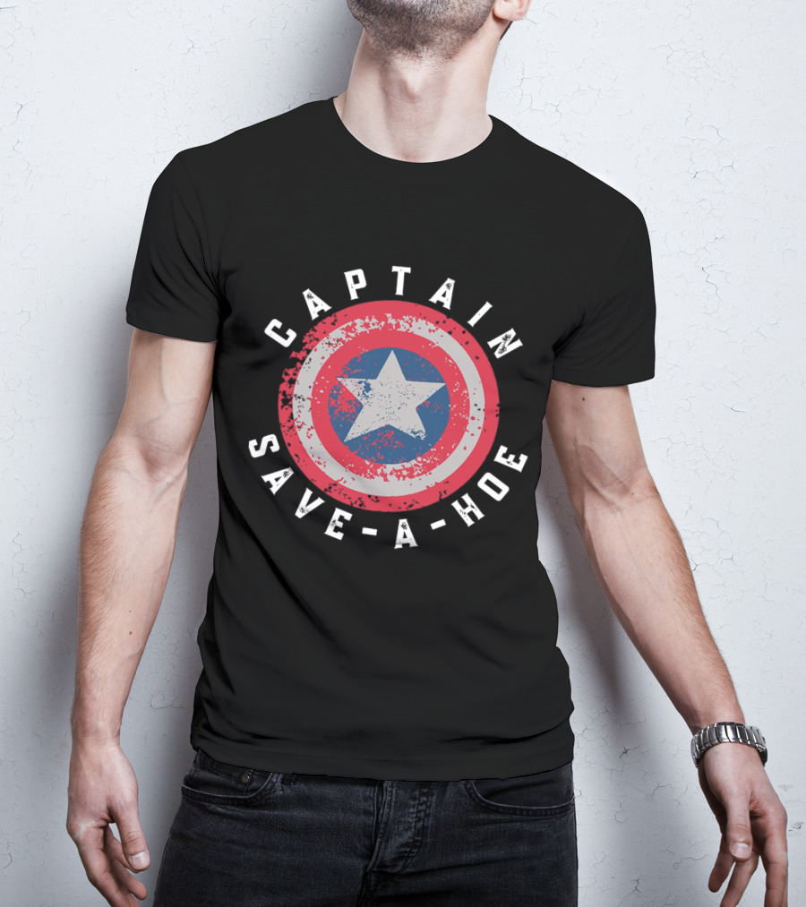 Captain Save A Hoe Shield Star Emblem T-Shirt