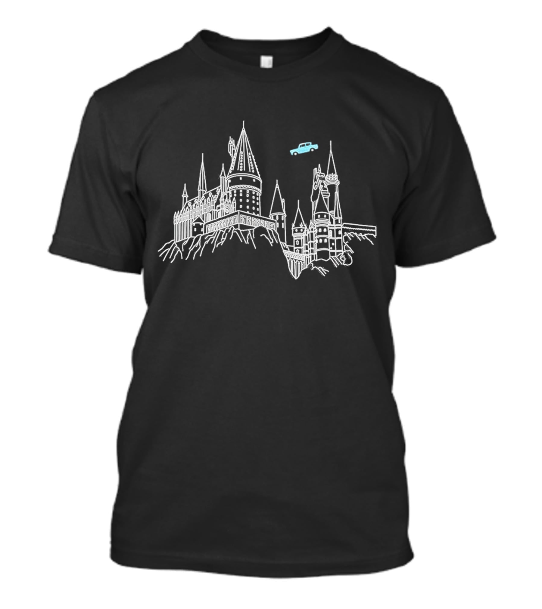 Olanpei Magical Castle Enchanted Journey With Flying Car T-Shirt