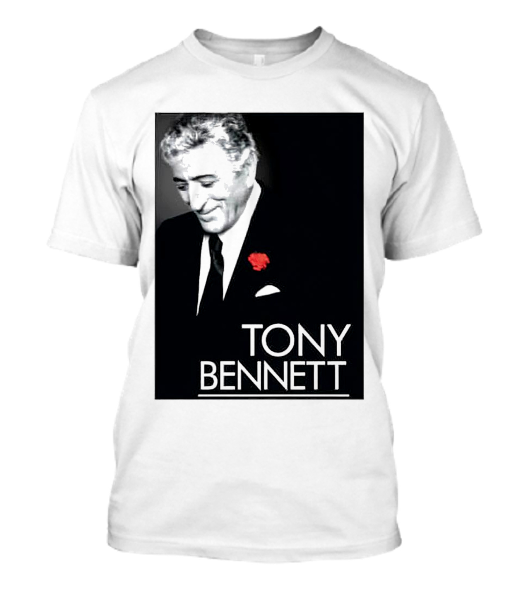 Tony Bennett Thank You For The Memories With Red Rose T-Shirt