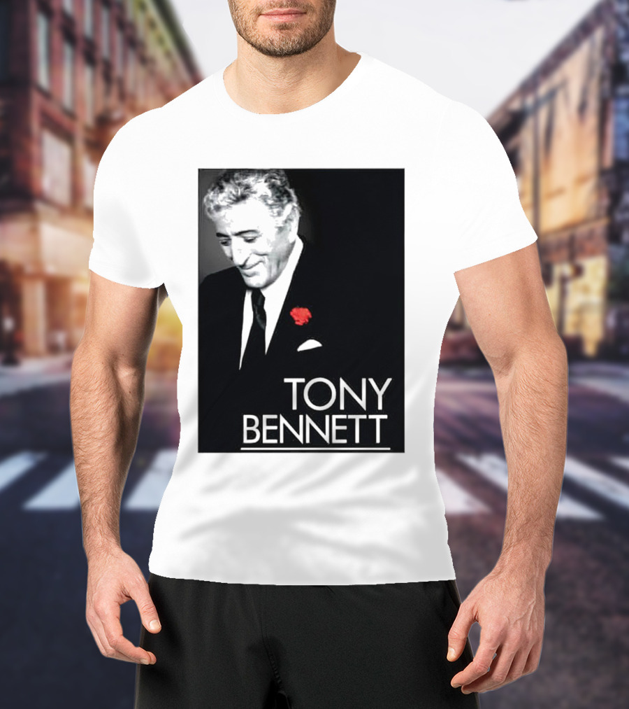 Tony Bennett Thank You For The Memories With Red Rose T-Shirt