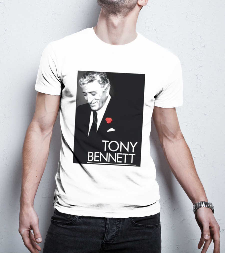 Tony Bennett Thank You For The Memories With Red Rose T-Shirt