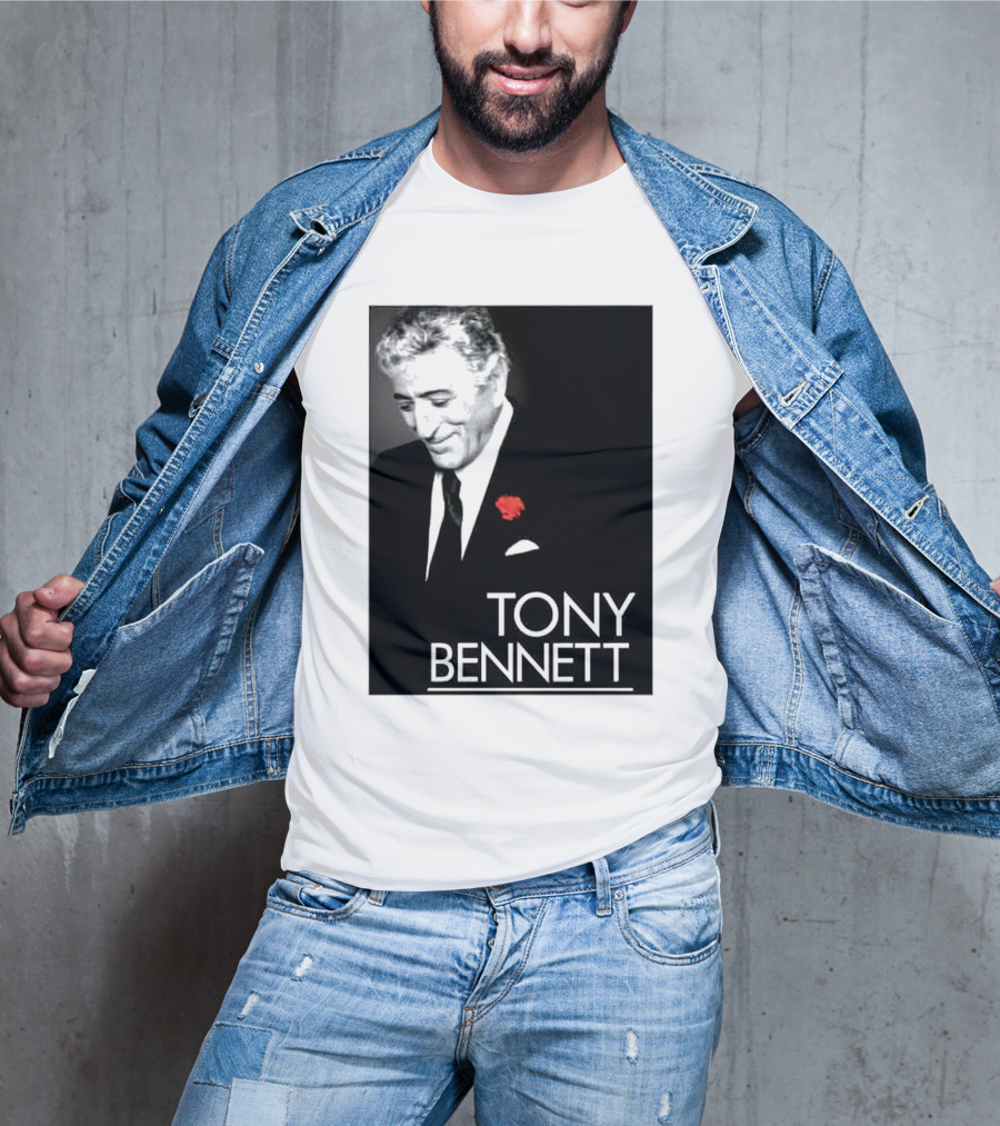 Tony Bennett Thank You For The Memories With Red Rose T-Shirt