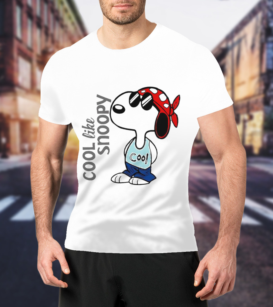 Cool Like Snoopy Sunglasses Bandana Tank Top T-Shirt