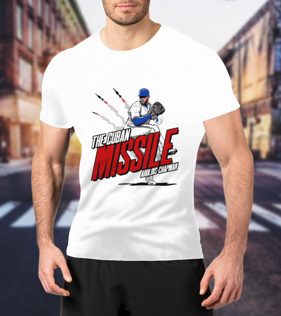 Aroldis Chapman The Cuban Missile Texas MLBPA T-Shirt