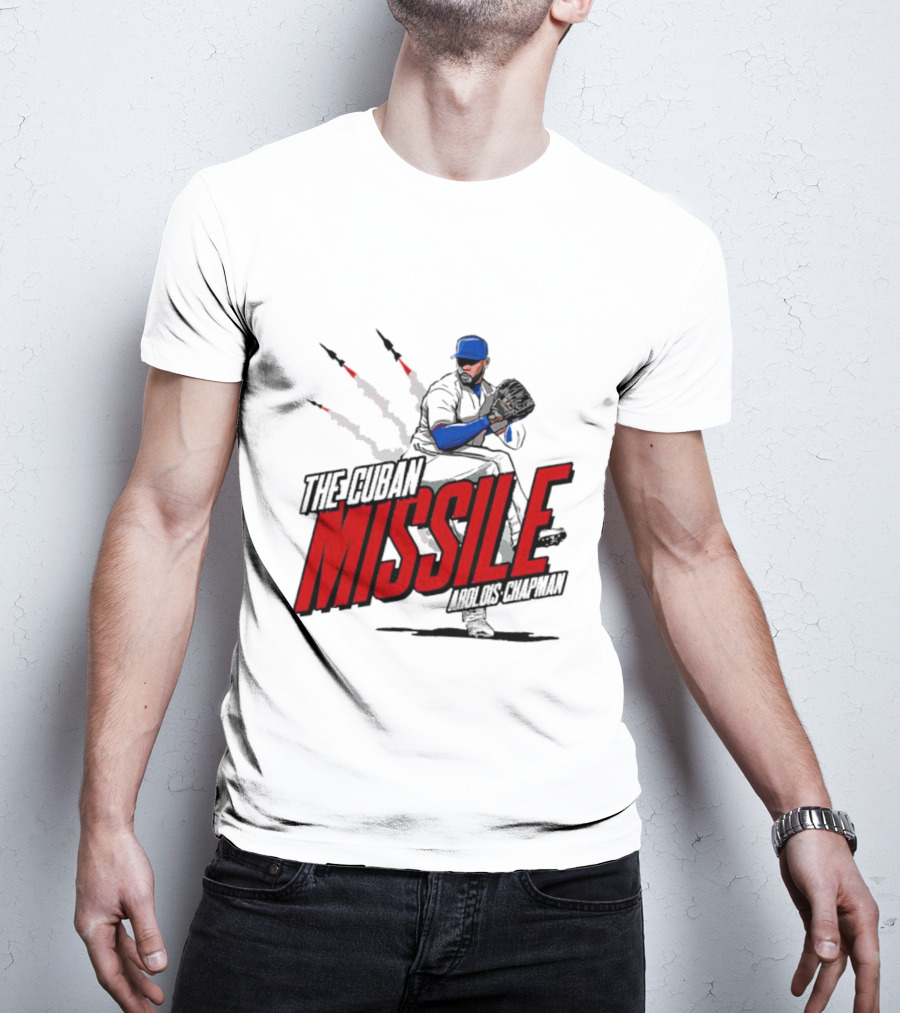 Aroldis Chapman The Cuban Missile Texas MLBPA T-Shirt