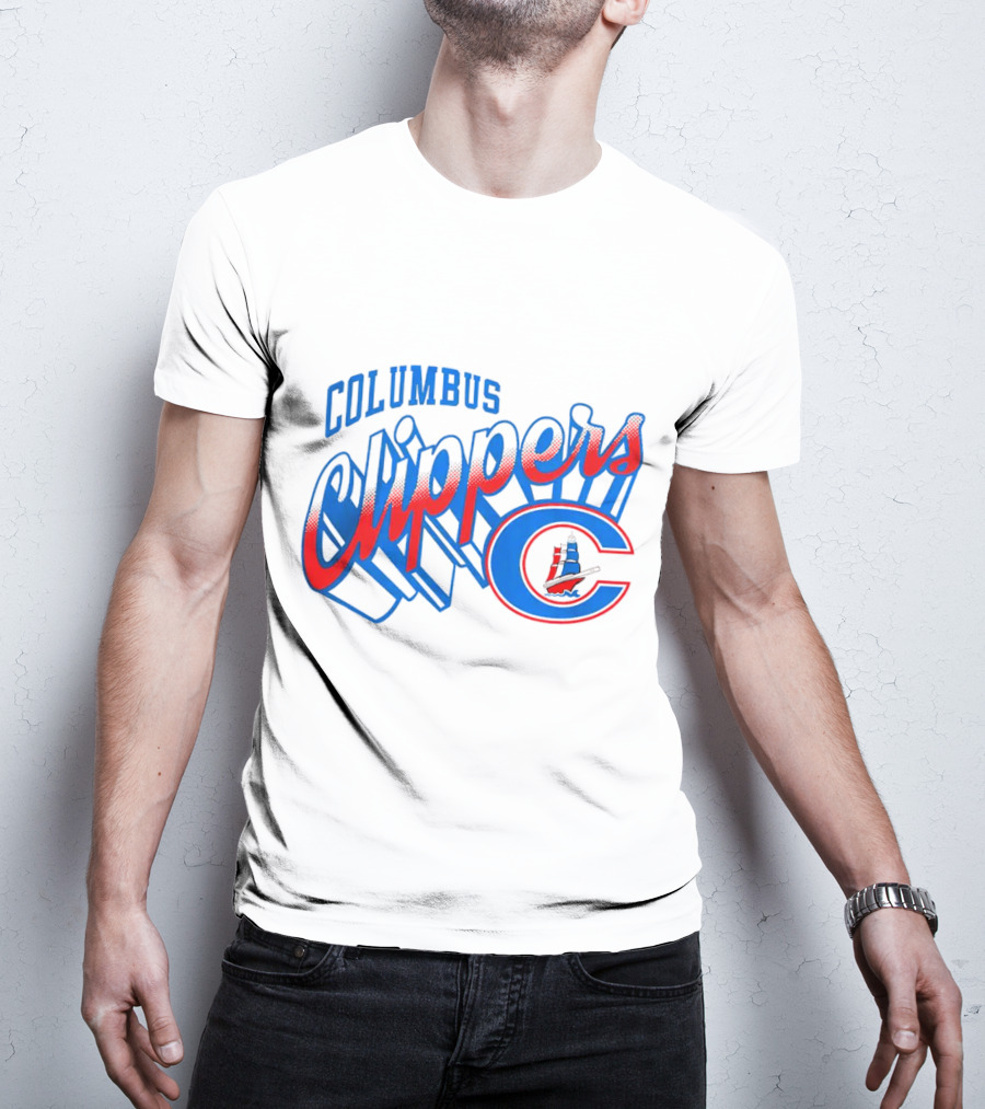 Columbus Clippers 3D Logo Ash Where I’m From T-Shirt