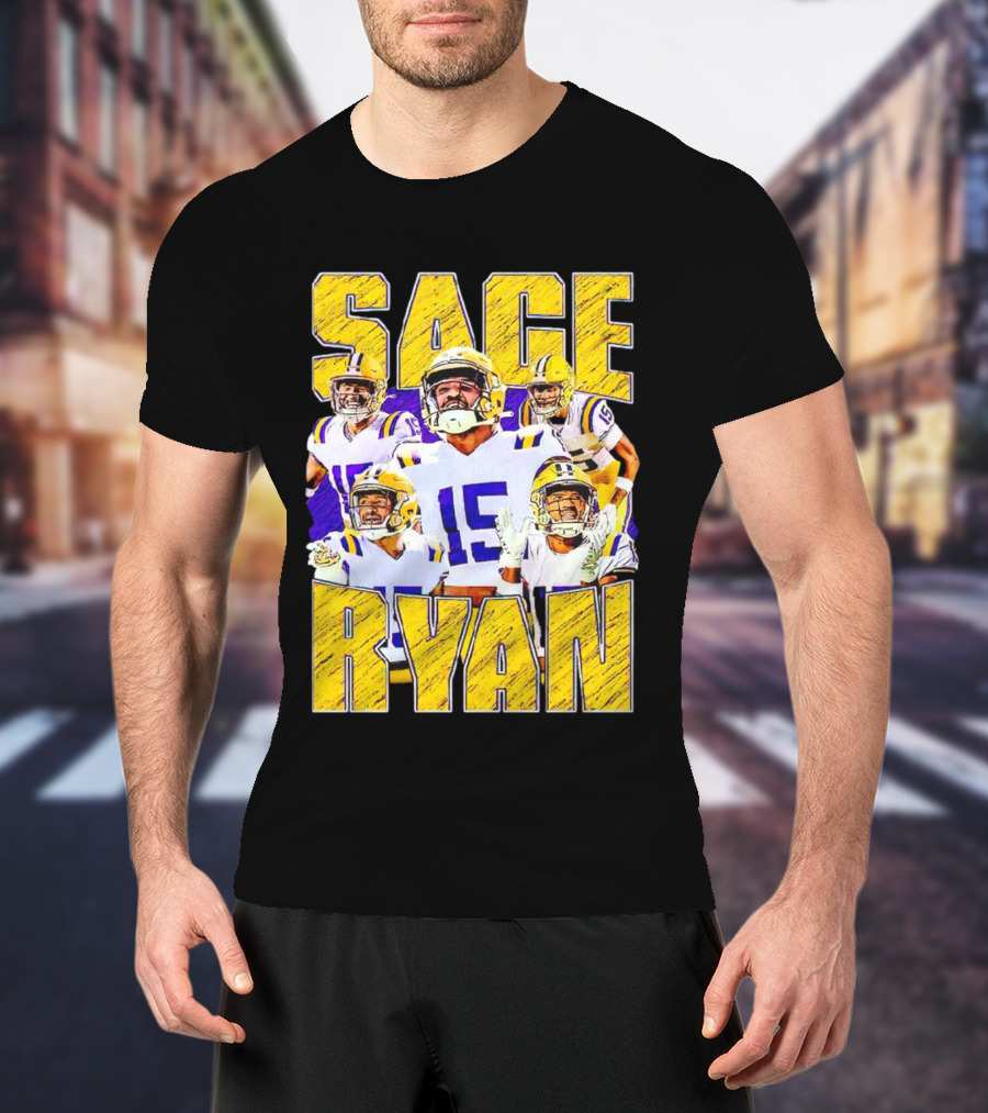 Sage Ryan LSU Tigers Football Vintage 15 T-Shirt