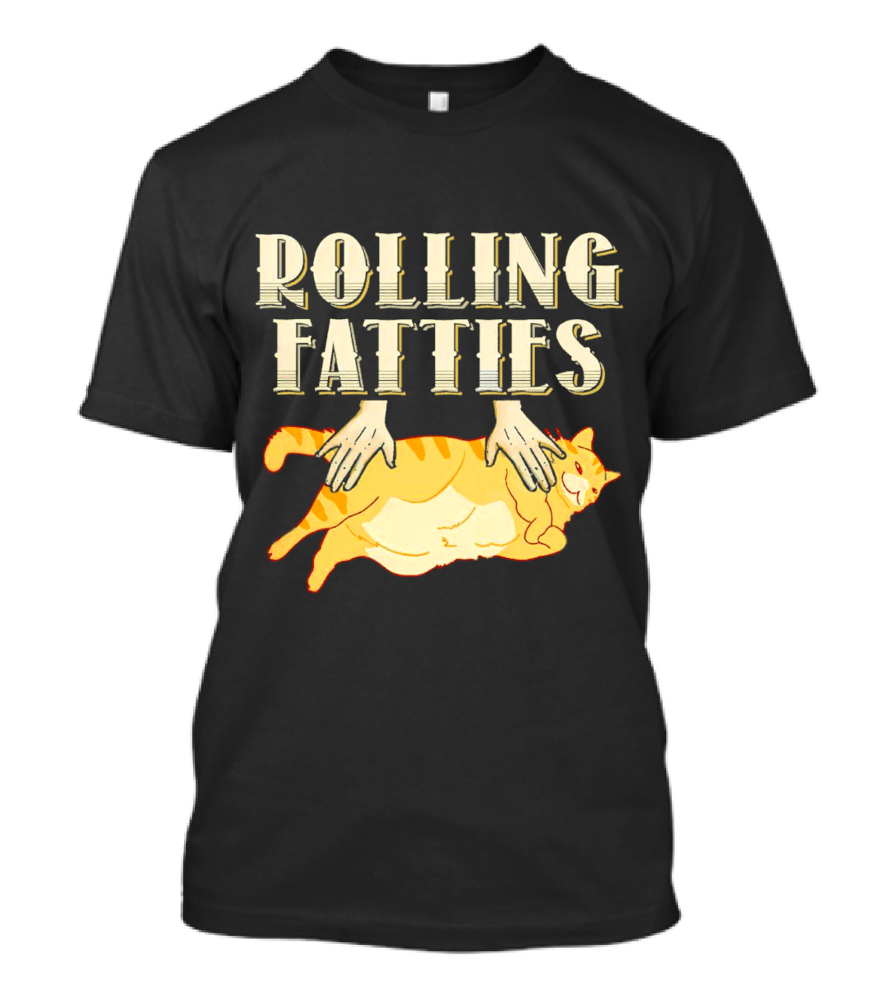 Rolling Fatties Cat With Hands T-Shirt