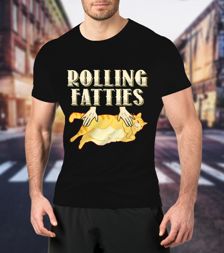 Rolling Fatties Cat With Hands T-Shirt