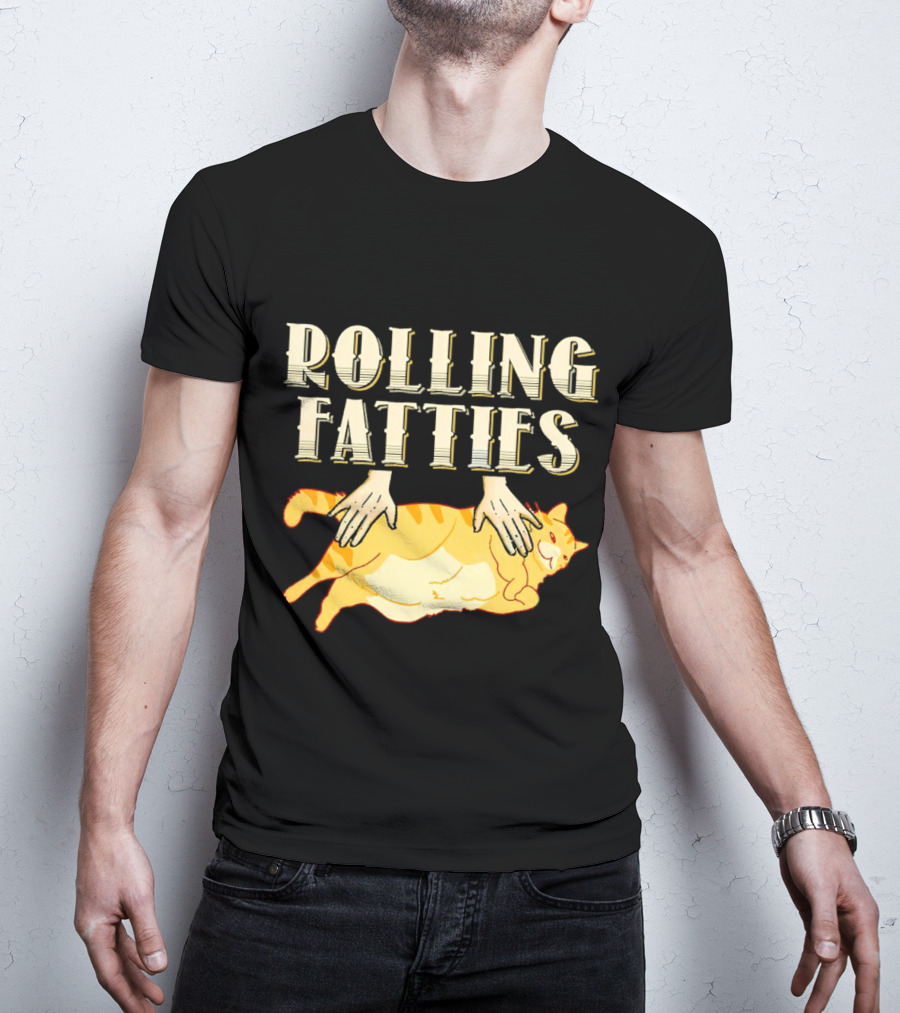 Rolling Fatties Cat With Hands T-Shirt