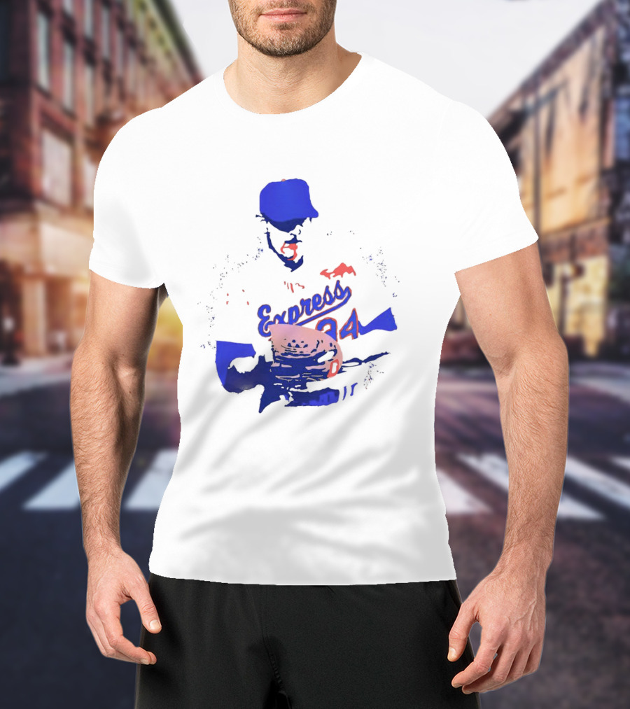 Round Rock Express Nolan Ryan 34 Bloody Lip T-Shirt