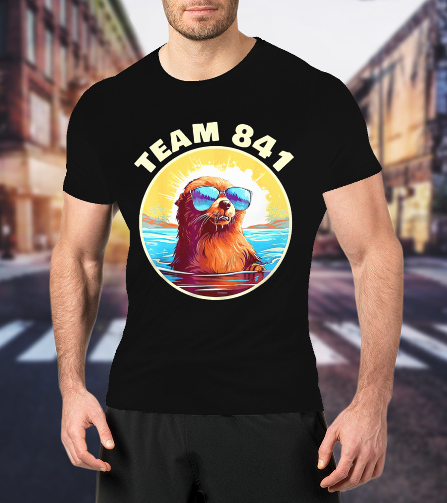 Team 841 Surfing Otter My Way California Sea Otter T-Shirt