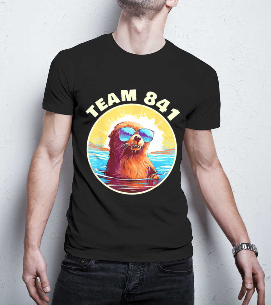 Team 841 Surfing Otter My Way California Sea Otter T-Shirt