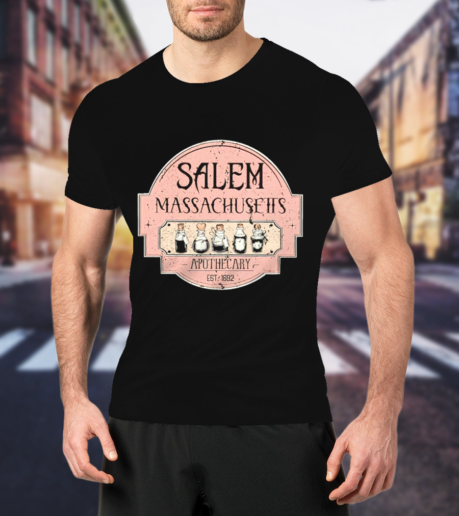 Salem Massachusetts Apothecary Est. 1692 Halloween T-Shirt