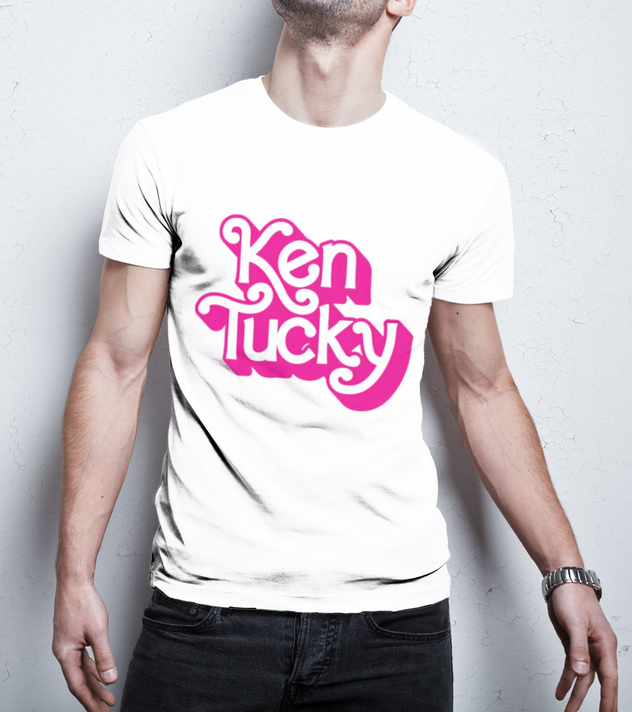 Ken Tucky Ken-Ergy Barbie Retro Bold Pink Letters T-Shirt