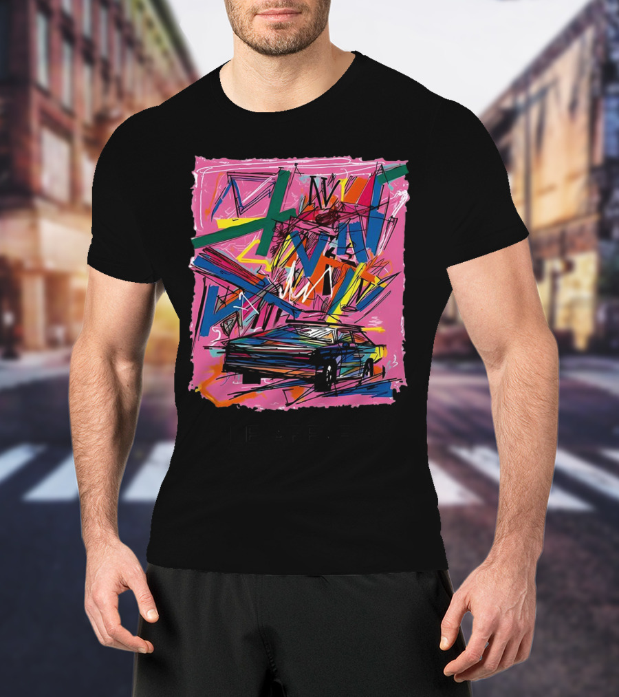 Le Arevey Car Draw Abstract Street T-Shirt