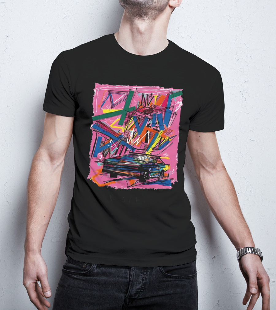 Le Arevey Car Draw Abstract Street T-Shirt