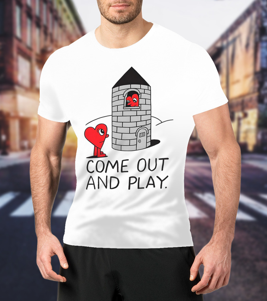 Come Out And Play Heart Characters By Tower T-Shirt