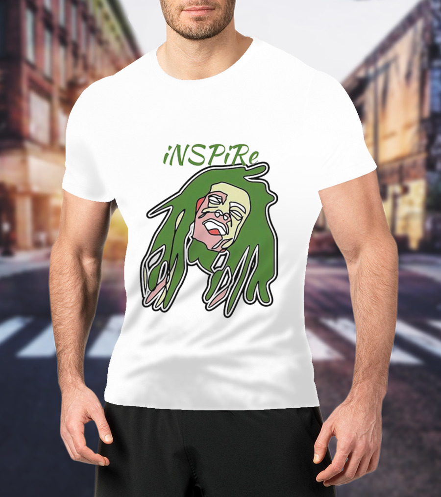 Bob Marley Inspire INSPiRe Green Hair T-Shirt