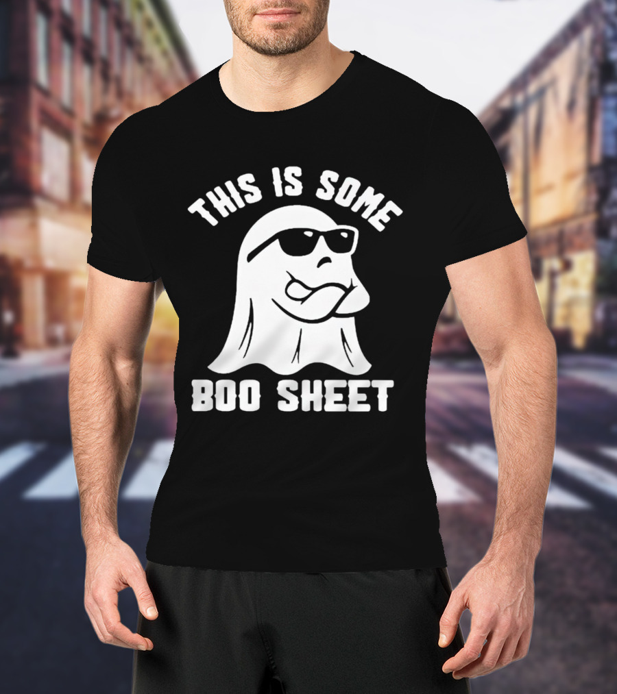 This Is Some Boo Sheet Halloween Ghost Wearing Sunglasses T-Shirt