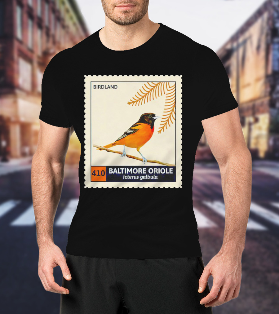 BIRDLAND 410 BALTIMORE ORIOLE Icterus Galbula T-Shirt