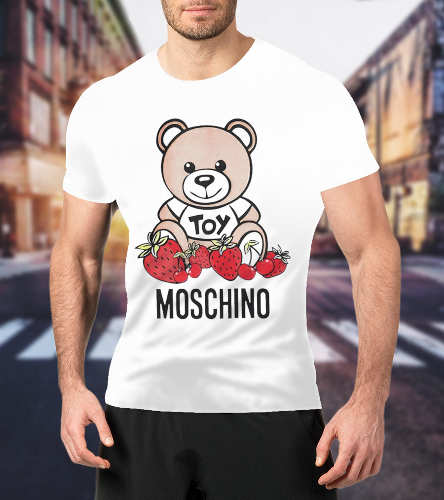 MOSCHINO Toy Bear With Strawberries T-Shirt