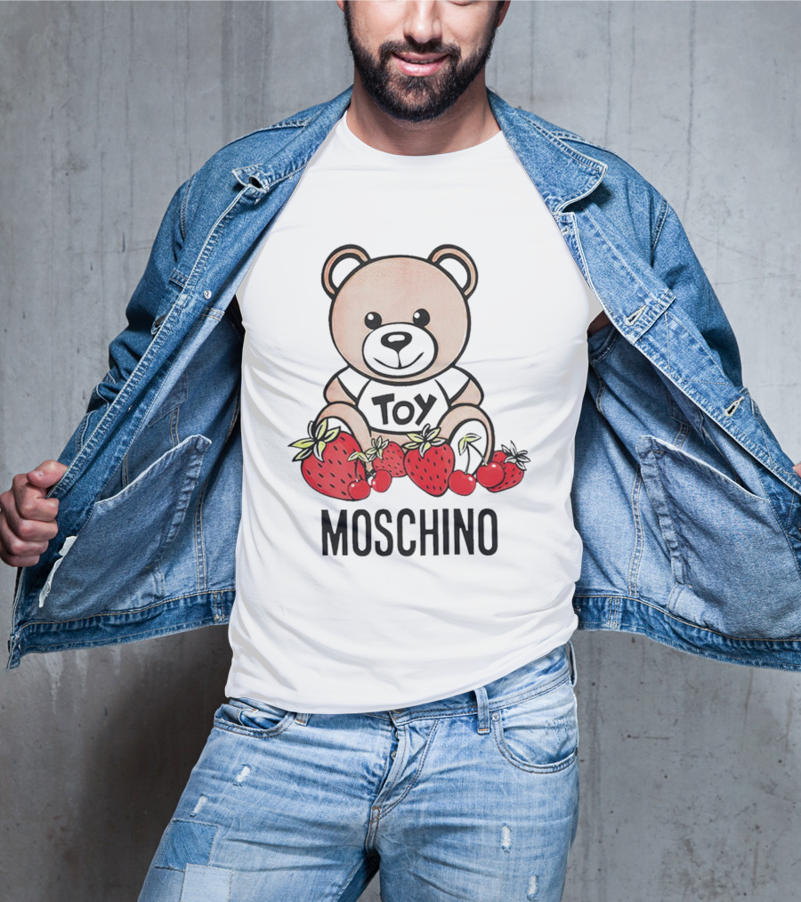 MOSCHINO Toy Bear With Strawberries T-Shirt