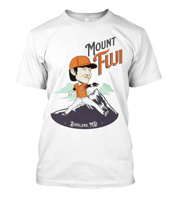Mount Fuji Birdland MD Baseball Cartoon Character T-Shirt