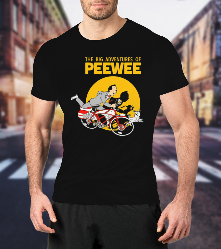 The Big Adventures Of Peewee Bicycle Run With Flower And Dog T-Shirt