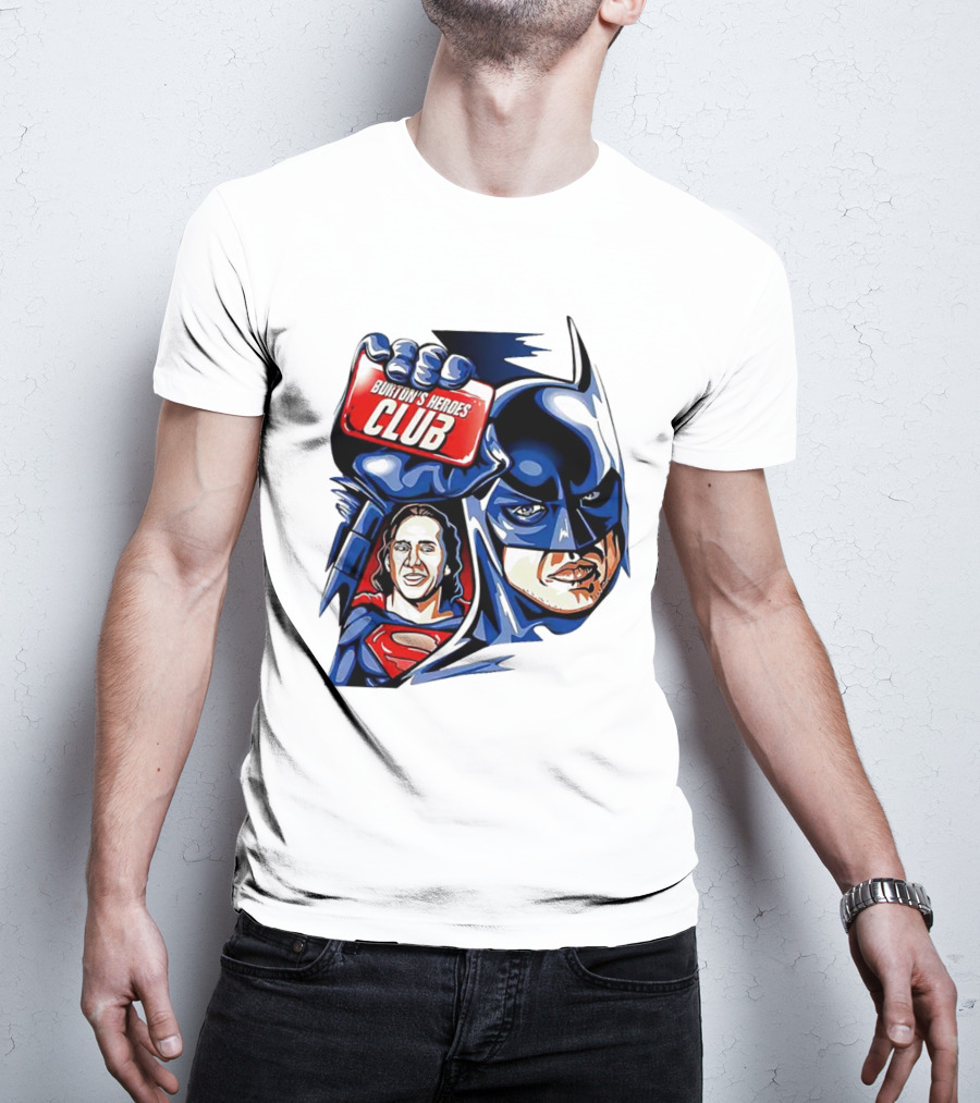 Burton's Heroes Club: Batman Fight Club Featuring Nicolas Cage As Superman T-Shirt
