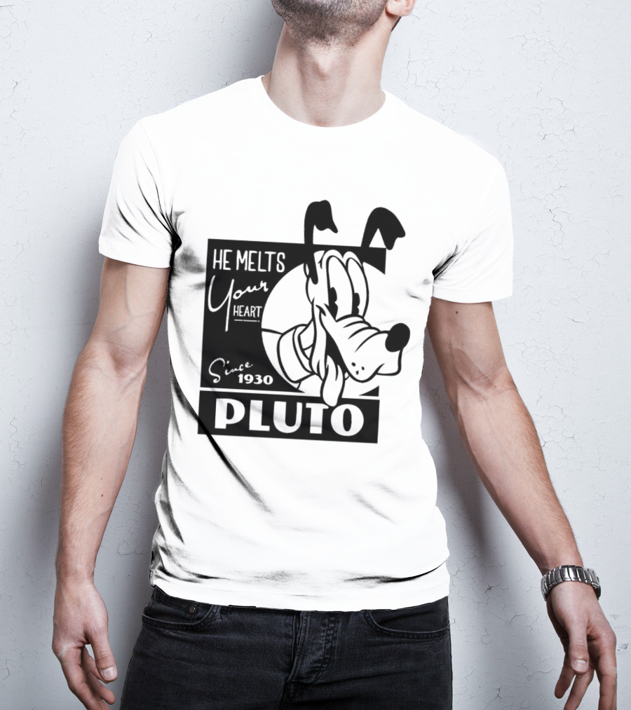 Pluto He Melts Your Heart Since 1930 T-Shirt